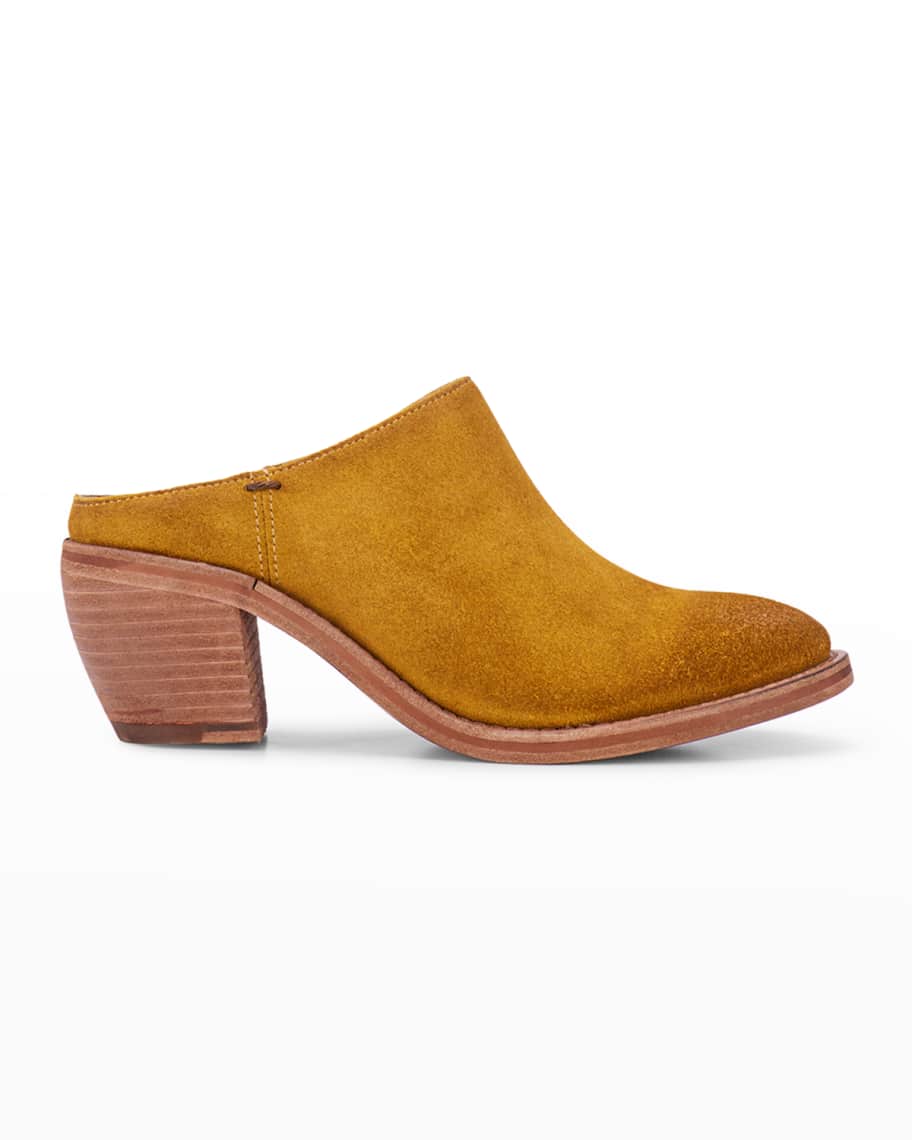 frye leather mules