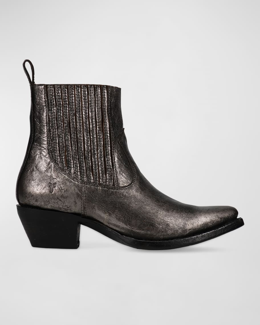 Frye Sacha Leather Western Chelsea Booties Neiman Marcus