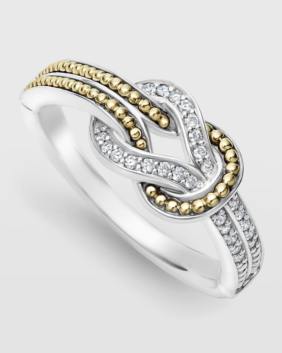 LAGOS Newport Diamond 8mm Knot Band Ring | Neiman Marcus