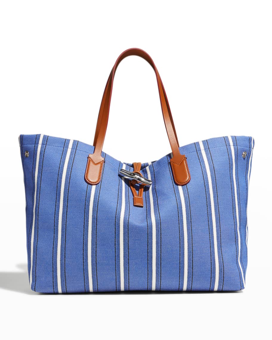 Longchamp Roseau Essential Raye Striped Tote Bag | Neiman Marcus