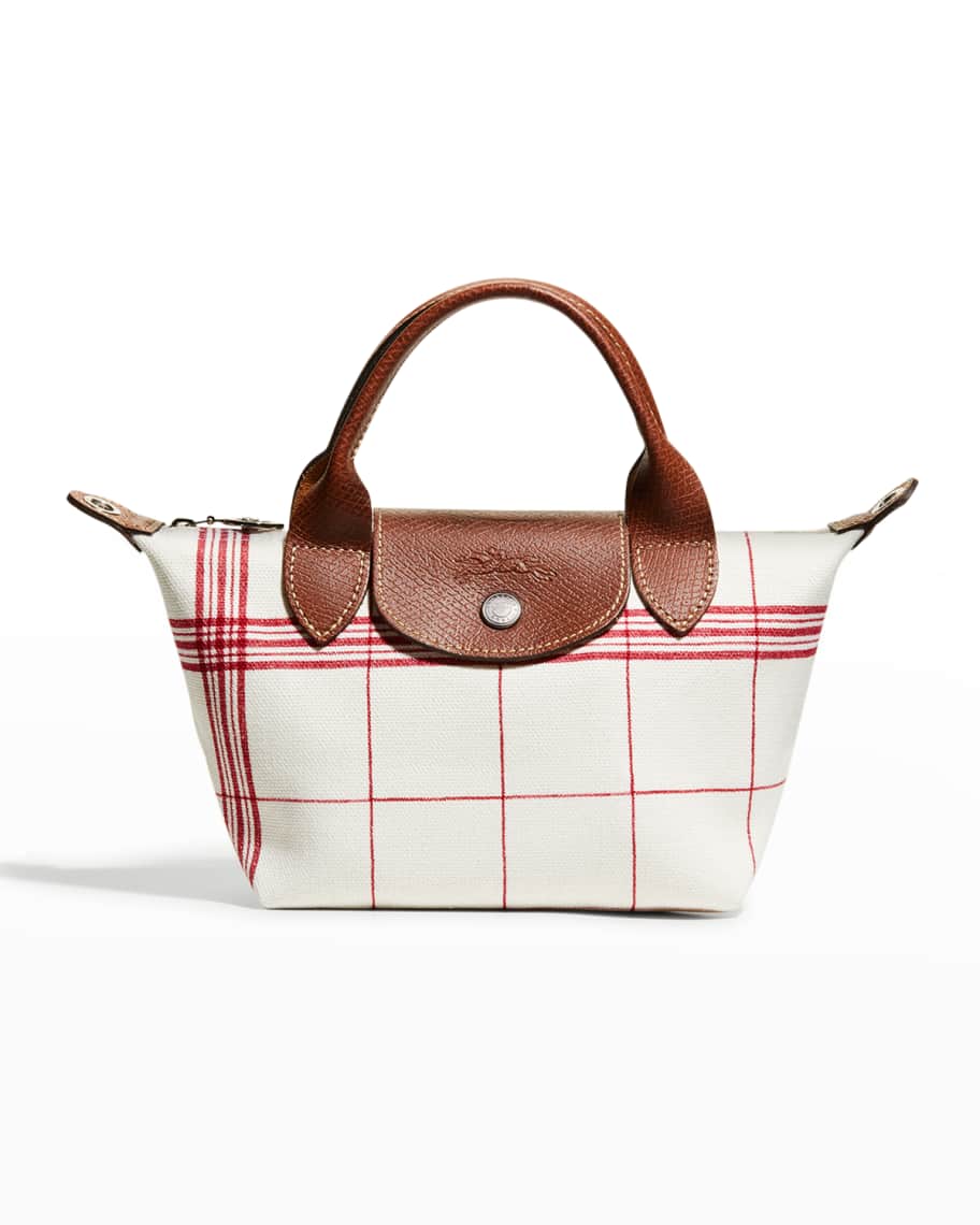 Longchamp Le Pliage Torchon XS Check Canvas Shoulder Bag Neiman Marcus