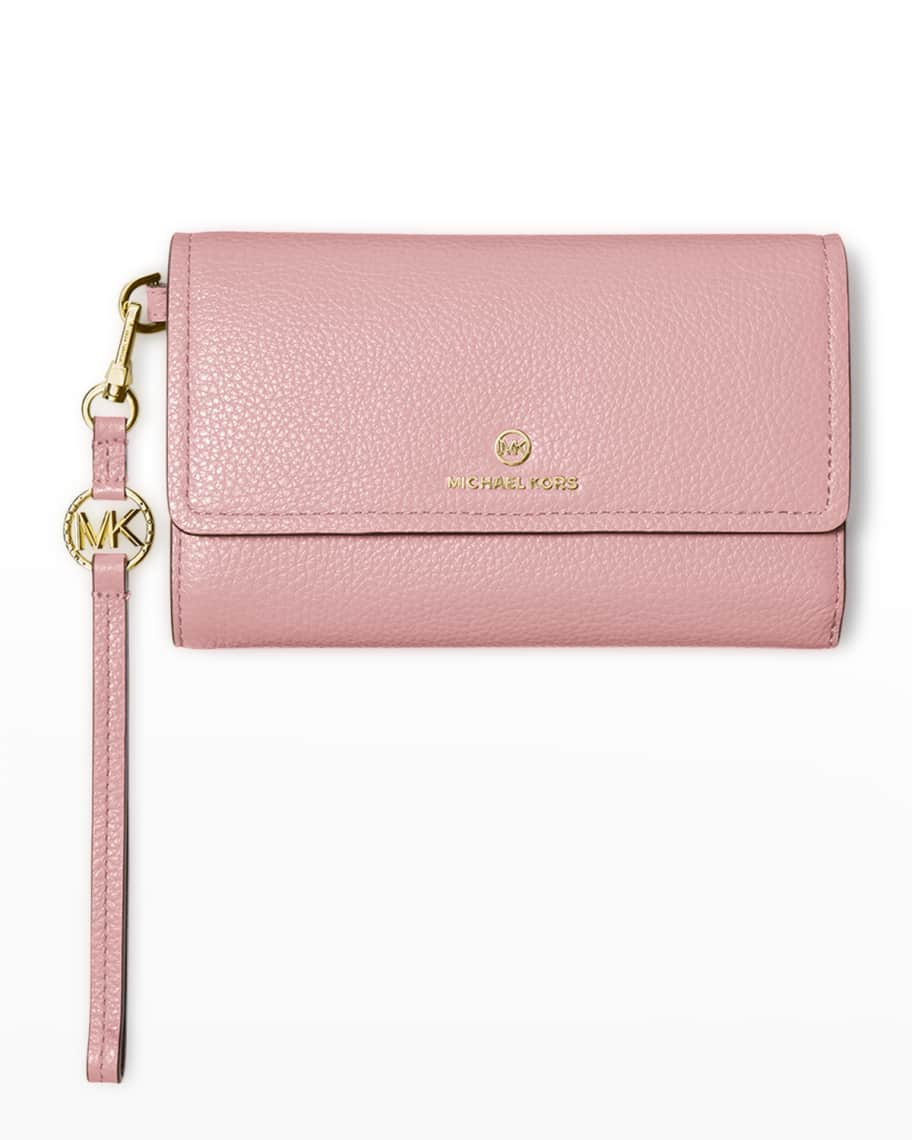  Michael Kors Jet Set Charm Large Flap Phone Wristlet Rose One  Size : Cell Phones & Accessories