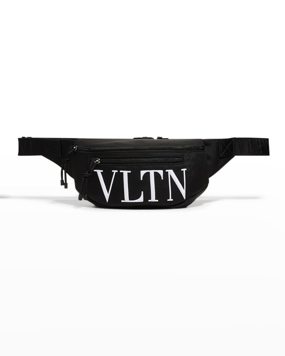 VALENTINO GARAVANI Nylon Ribbon VLTN Belt Bag Black 1175651
