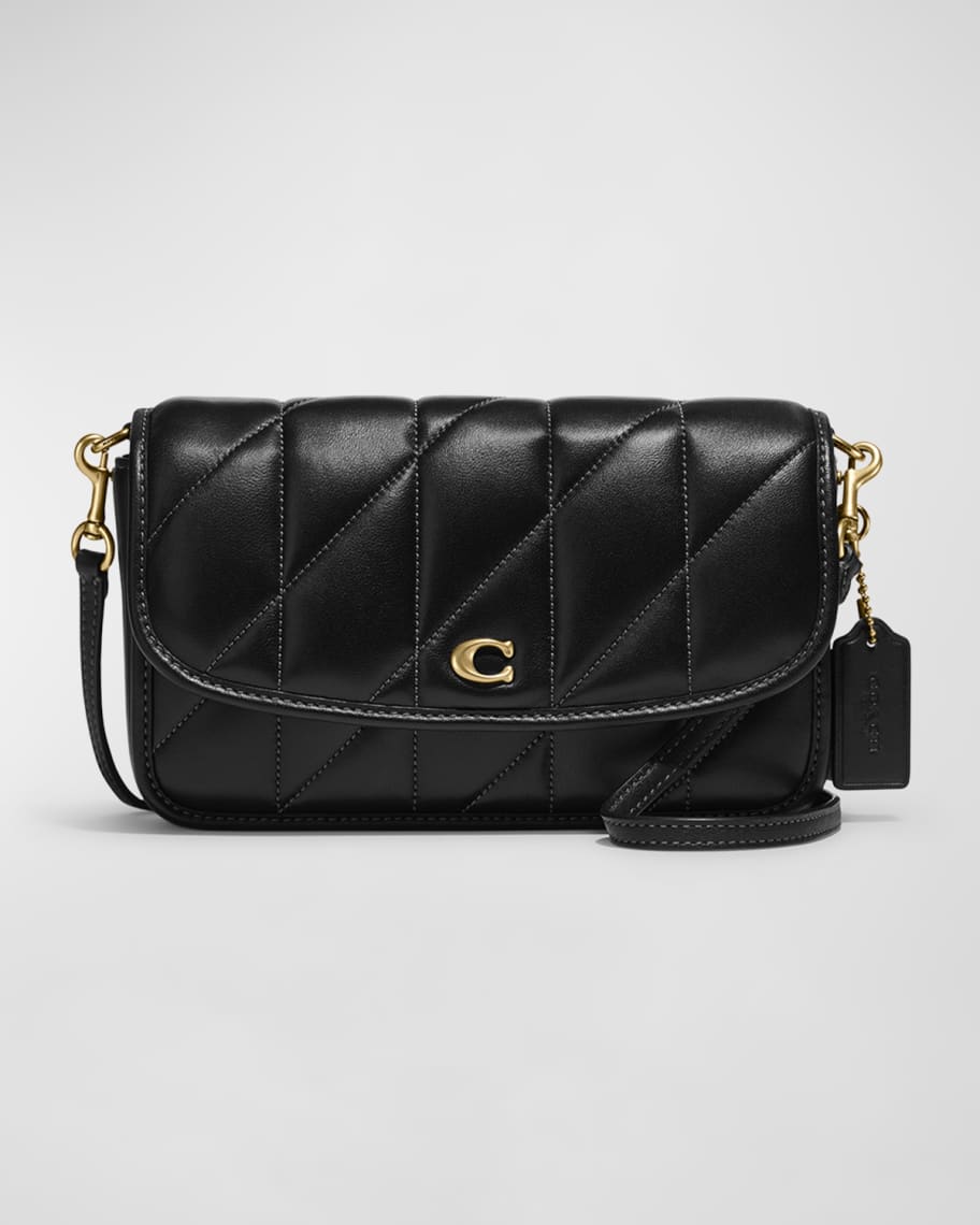 Coach Heart Quilted Leather Crossbody Bag Black