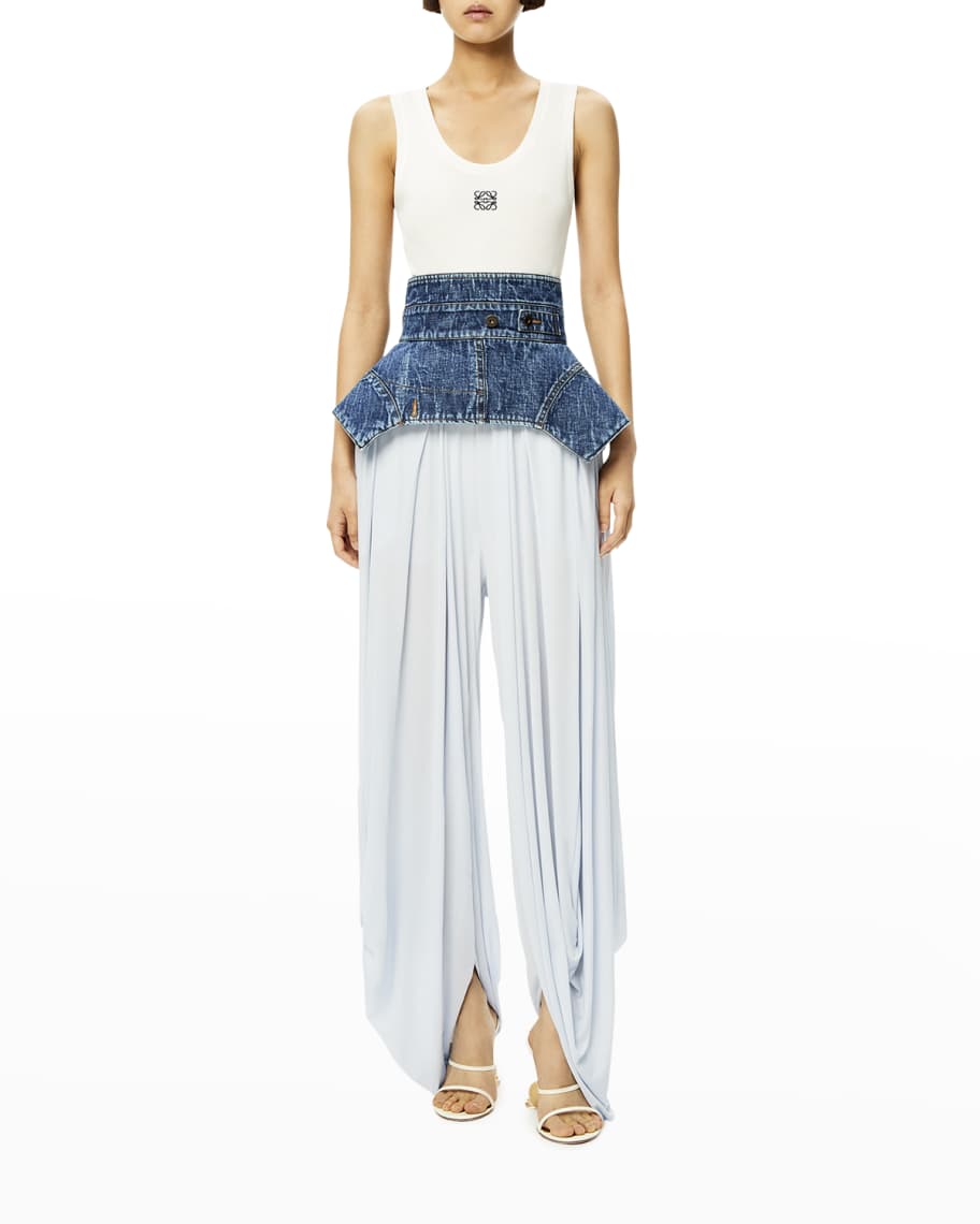 loewe obi denim corset belt