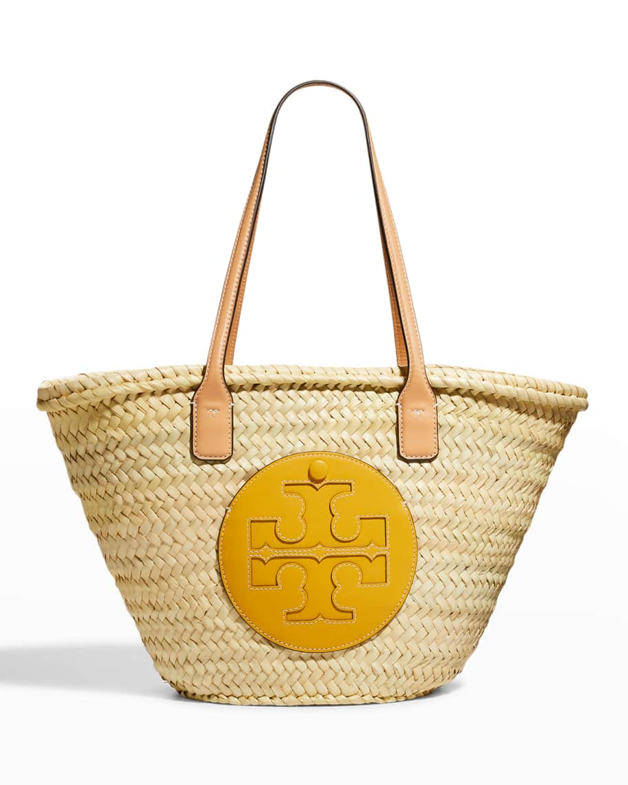 Tory Burch Ella Straw Basket Tote Bag