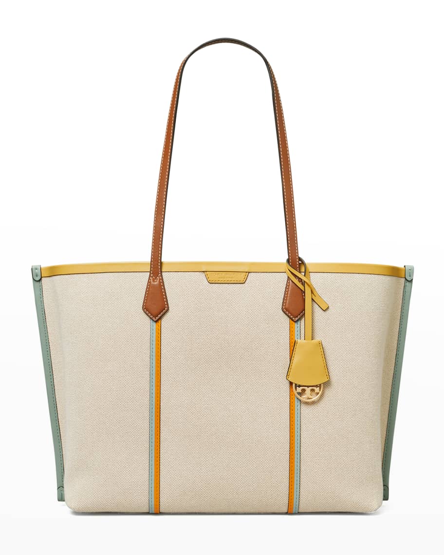 Tory Burch Perry Multicolor Canvas Tote Bag