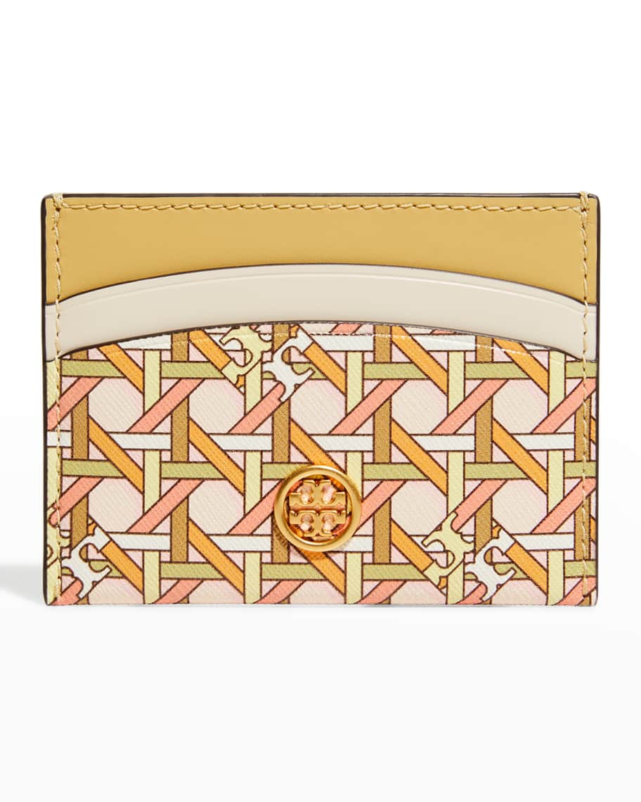 Tory Burch Robinson Printed Leather Card Case | Neiman Marcus