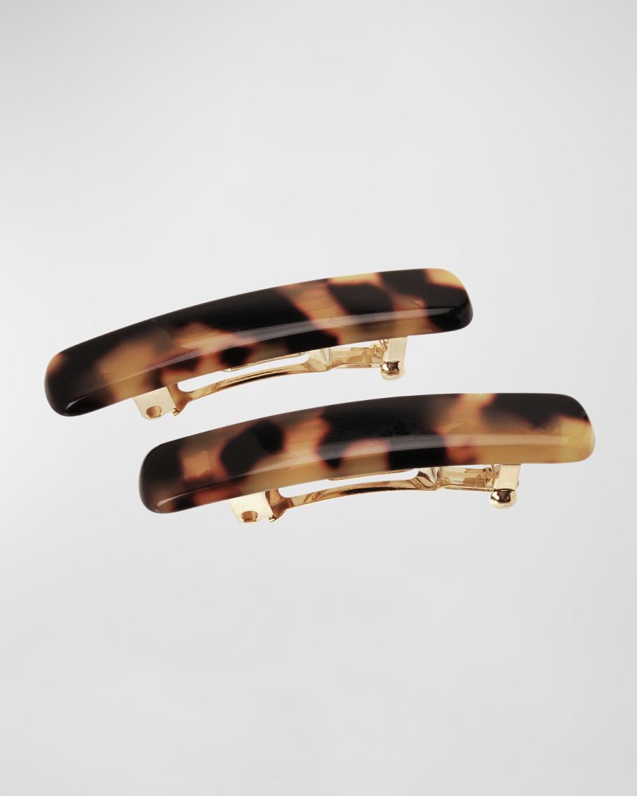 France Luxe Mini Classic Rectangle Barrettes, Set of 2 | Neiman Marcus