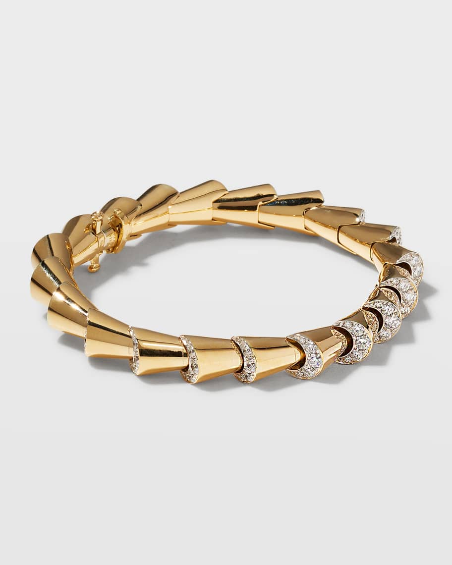 Oscar Heyman Round Diamond Cornucopia Bracelet, 3.29tcw | Neiman Marcus