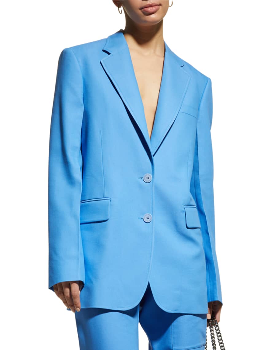 Jil Sander tailored belted single-breasted blazer - Blue