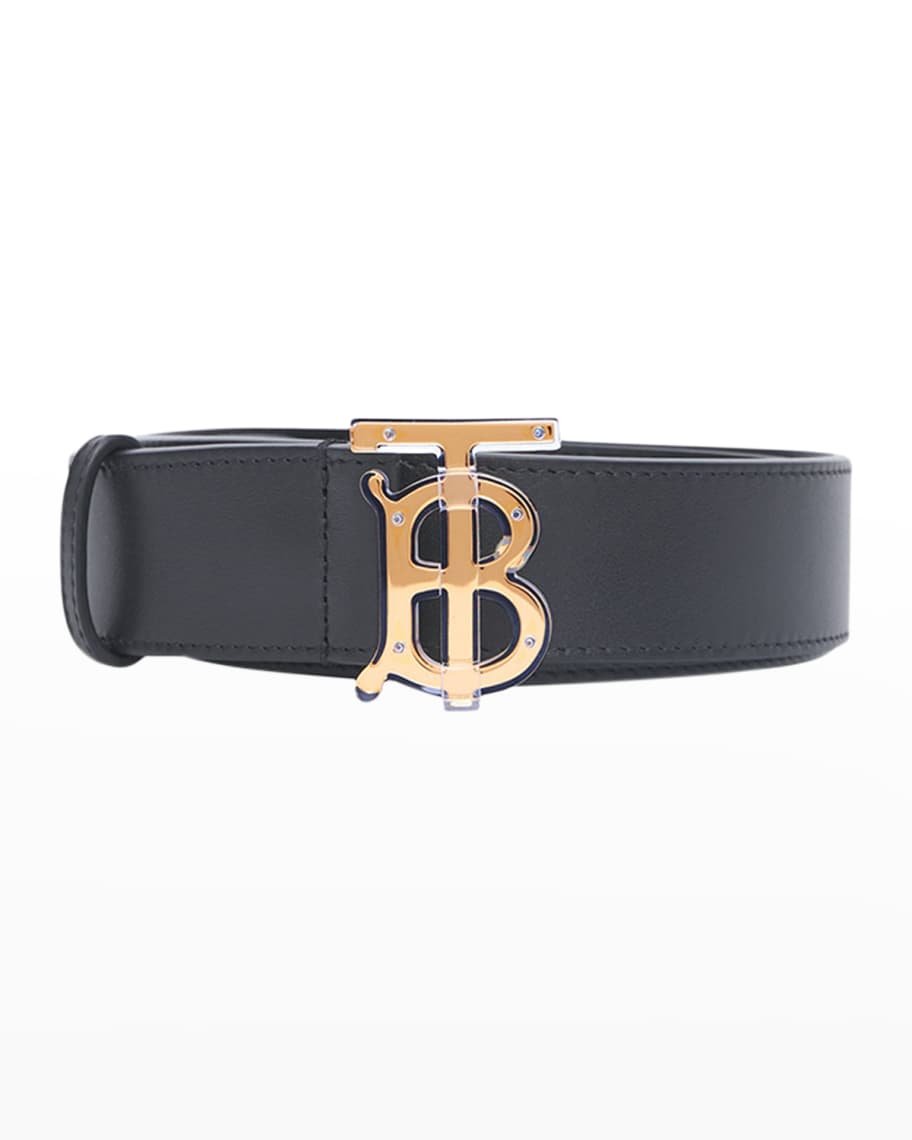 Burberry Men's TB-Buckle Leather Belt