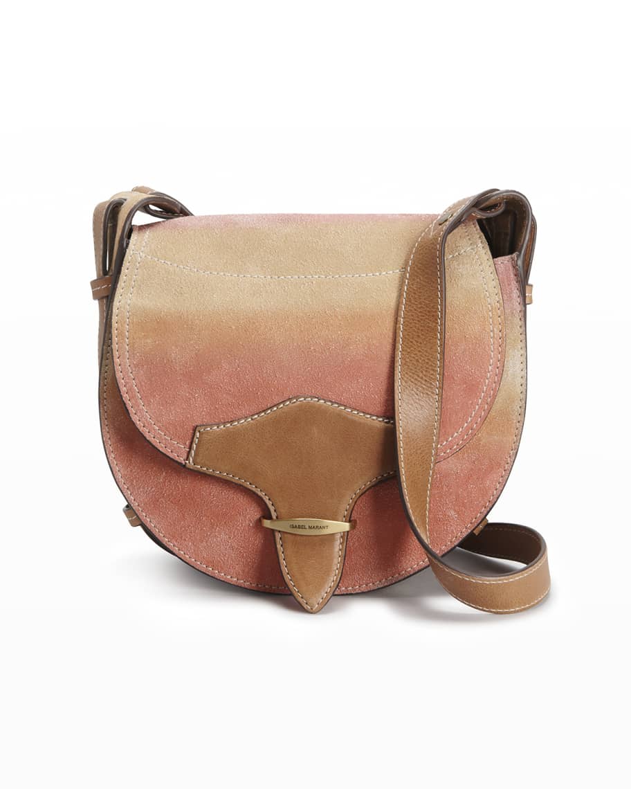 Isabel Marant Botsy Ombre Saddle Suede Crossbody Bag Neiman Marcus
