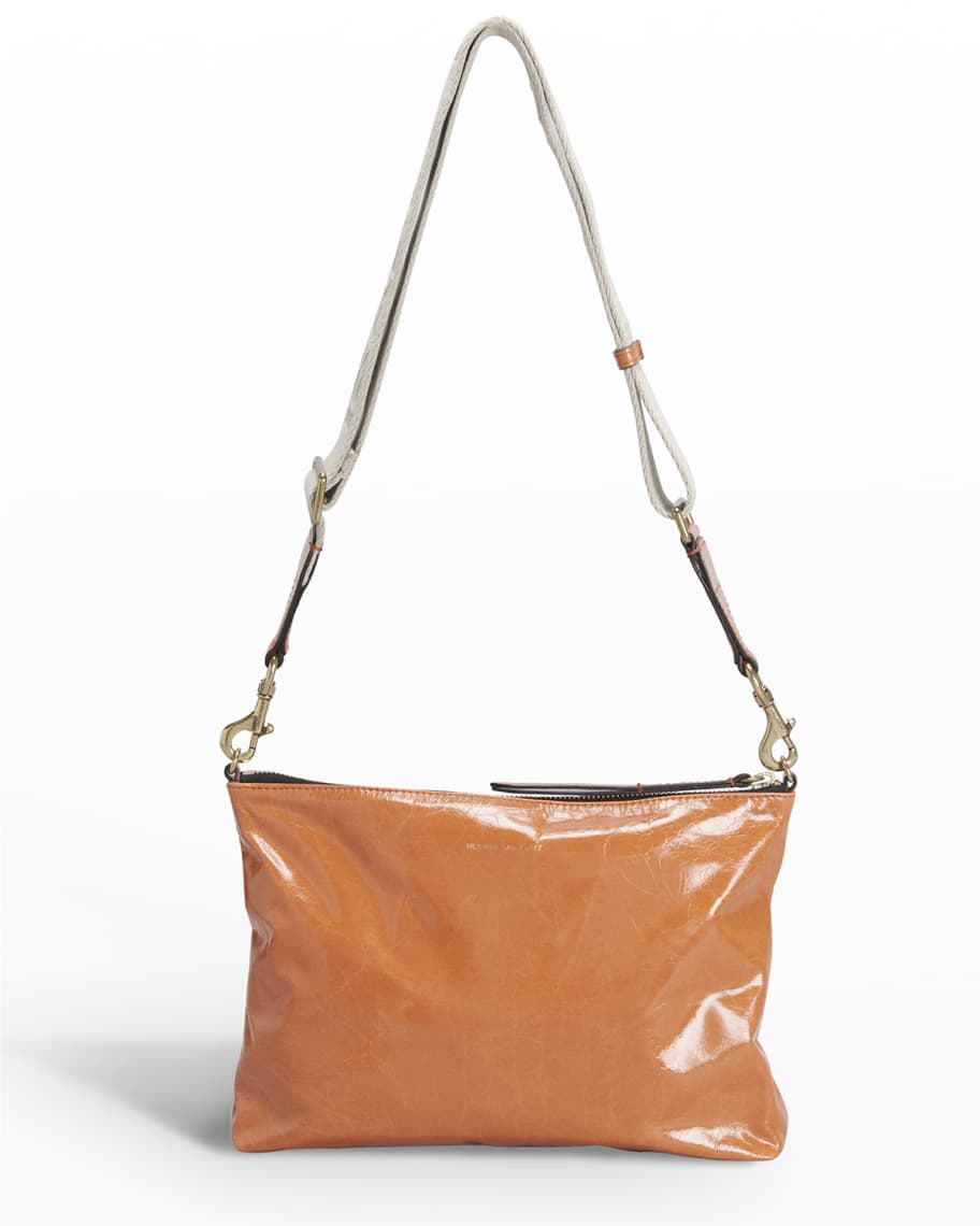 Isabel Marant Nessah Zip Shiny Leather Crossbody Bag Neiman Marcus