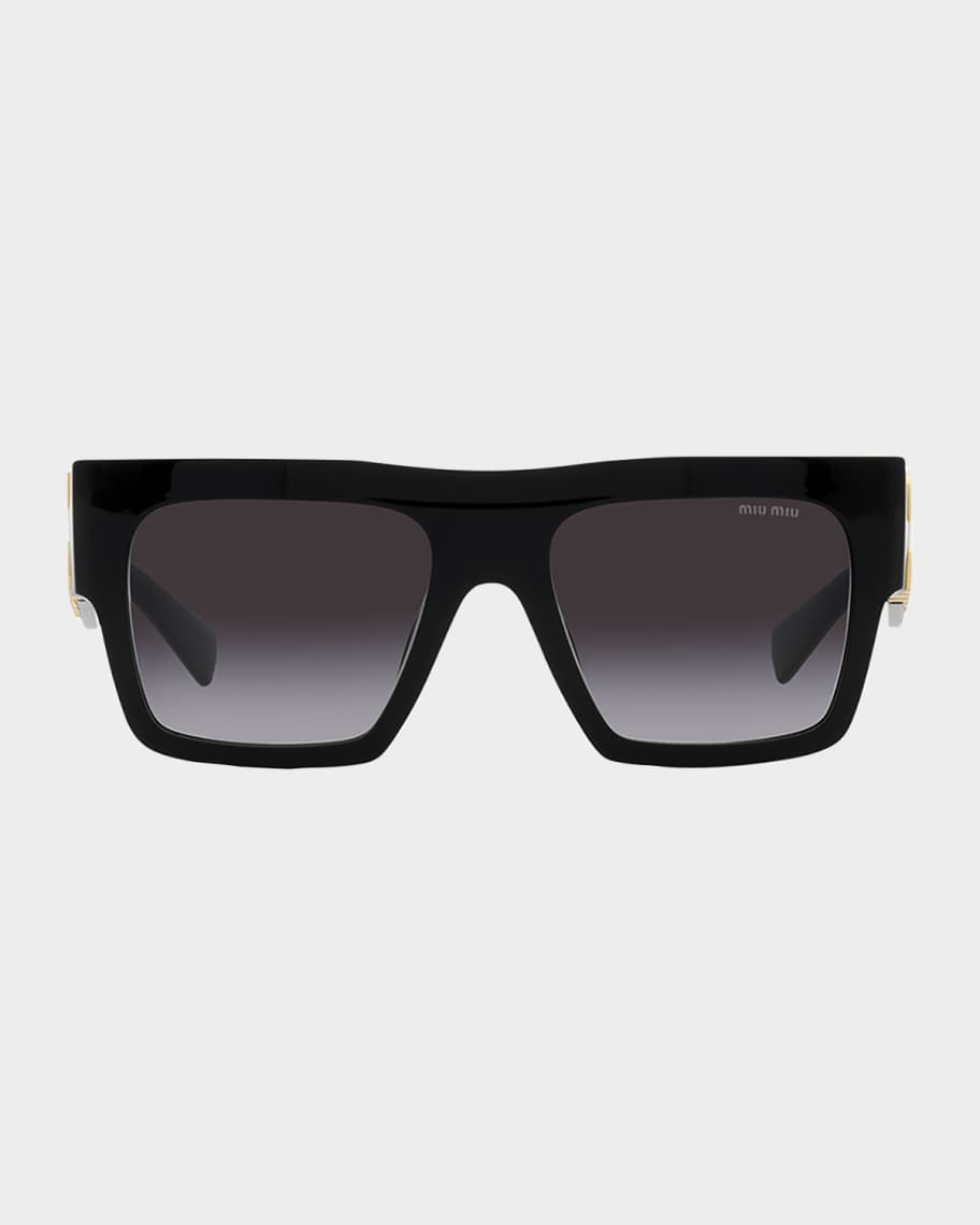 M♡N MIU MIU Hexagon-frame gold-tone sunglasses | NET-A-PORTER