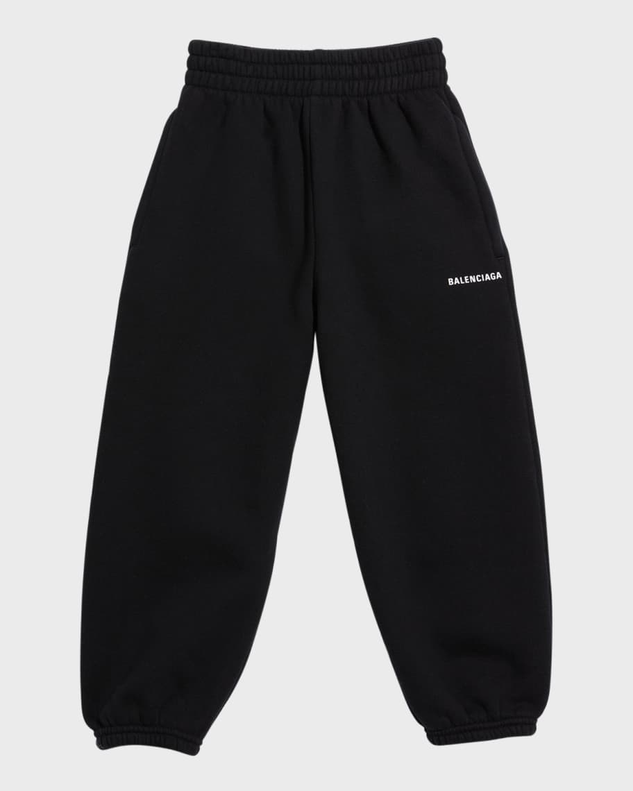 Balenciaga Kid s Logo Sweatpants Size 2 10 Neiman Marcus