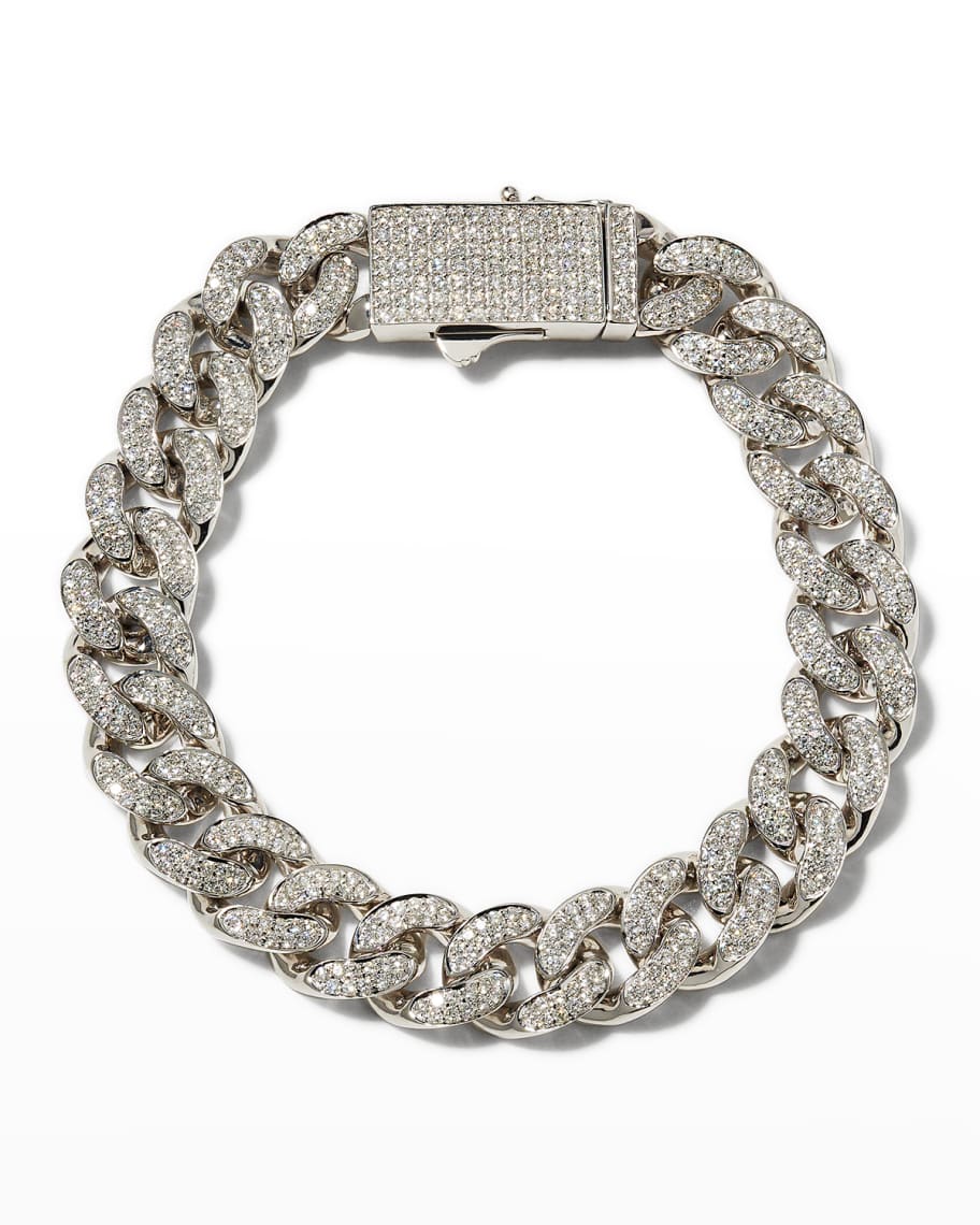 Heera Moti White Gold Pave Diamond Bracelet | Neiman Marcus