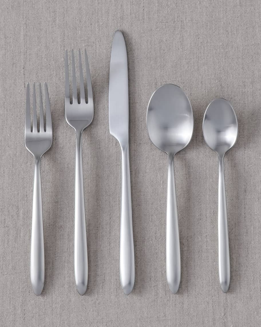 Fortessa Velo Brushed Stainless Steel 20-Piece Flatware set