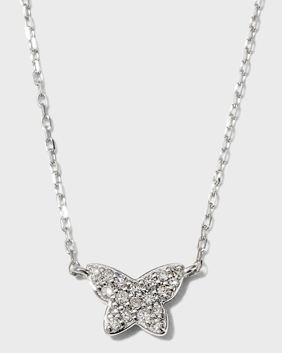 Kendra Scott 14k White Gold Butterfly Pendant Necklace with Diamonds