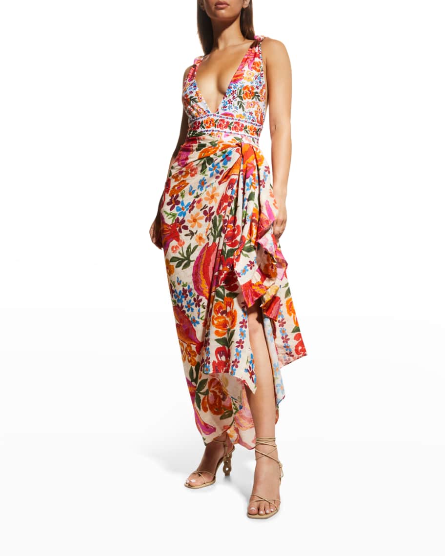 Farm Rio Spring Bananas Sarong Coverup Neiman Marcus