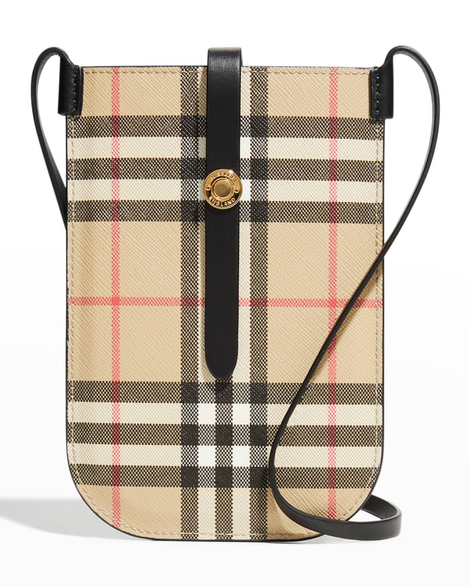 Burberry Anne Vintage Check Phone Crossbody Bag | Neiman Marcus