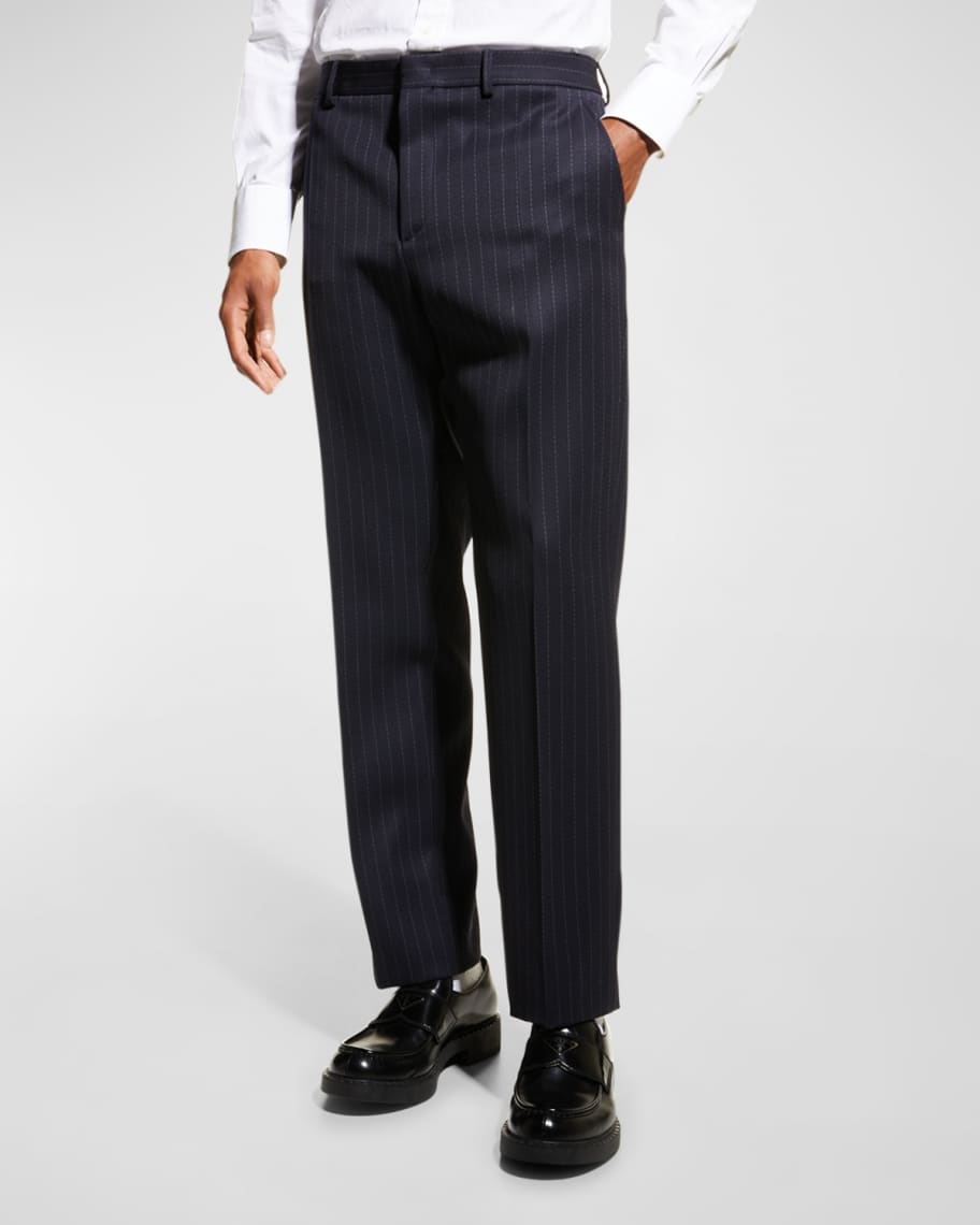 Valentino Garavani Men's Pinstripe Wool Suit Pants | Neiman Marcus