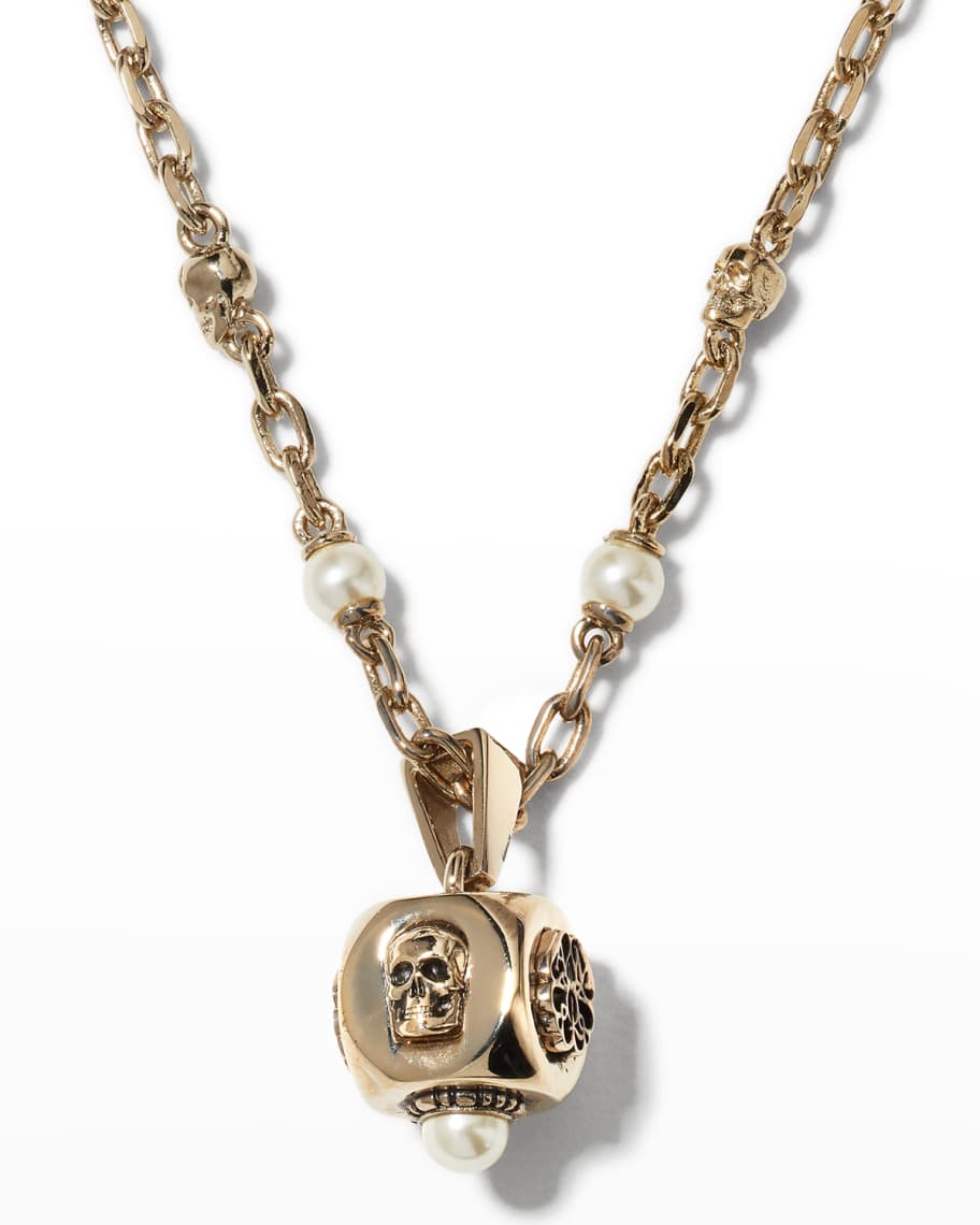 McQueen Dice Sign Short Necklace | Neiman Marcus