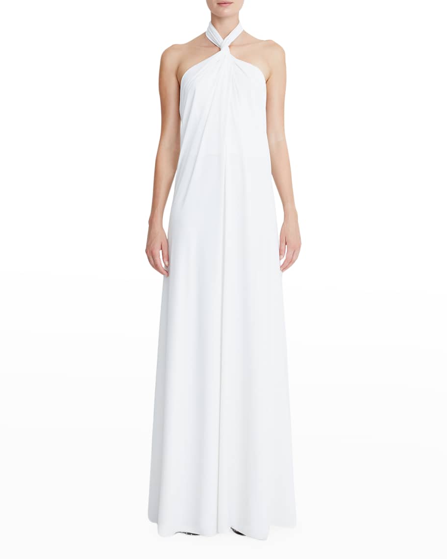 Halston Lilah Twisted Halter-Neck Gown | Neiman Marcus