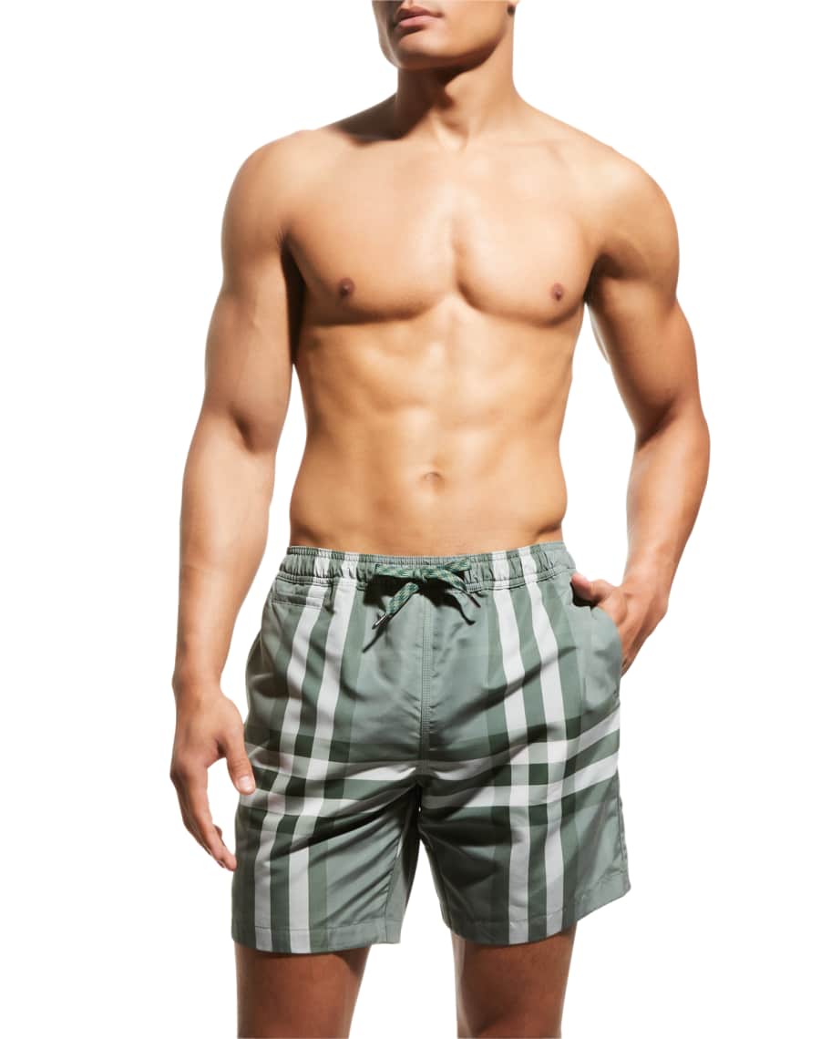 Burberry check swim shorts top