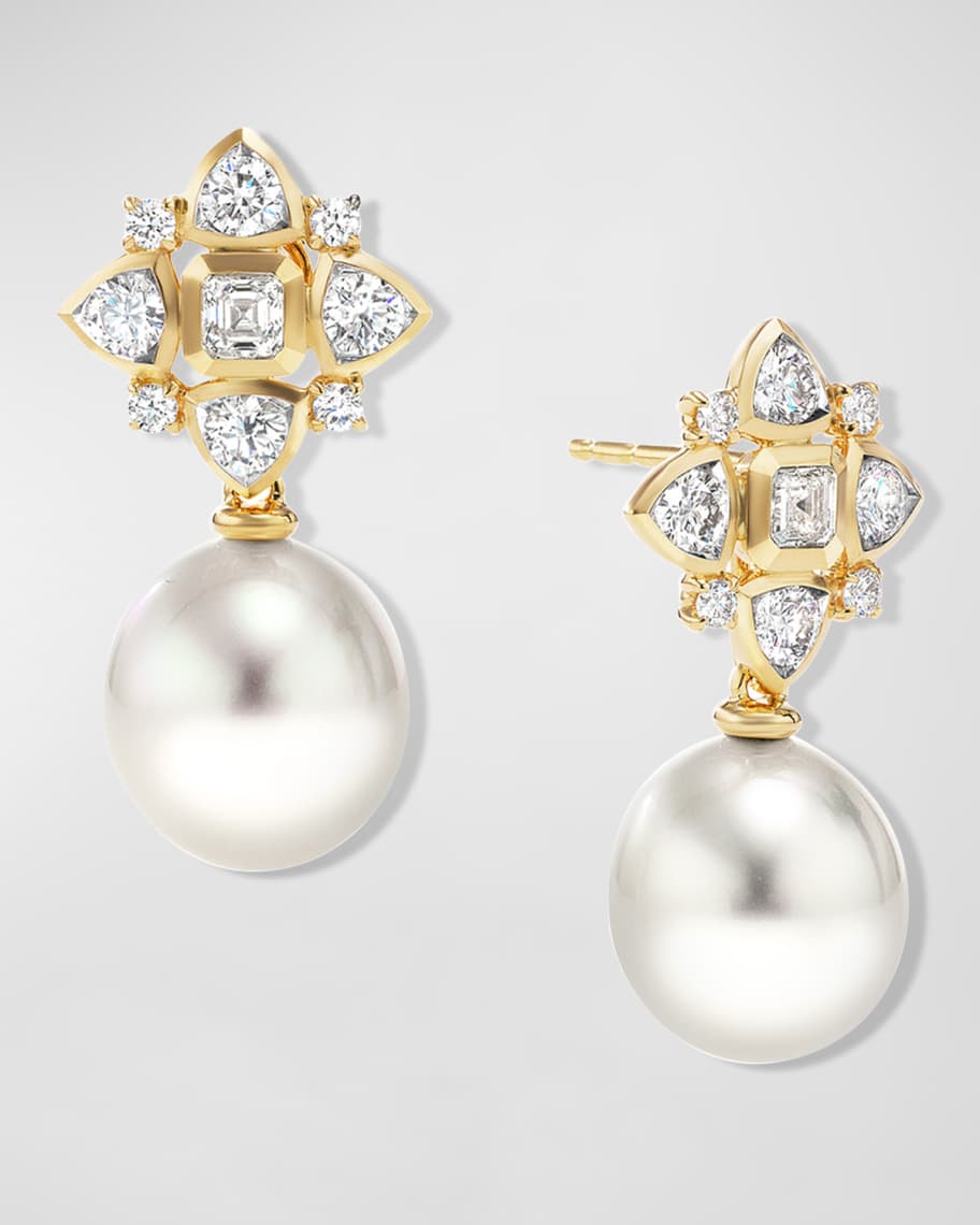 David Yurman 26.5mm Mod Renaissance Trill Drop Earrings with Diamonds ...
