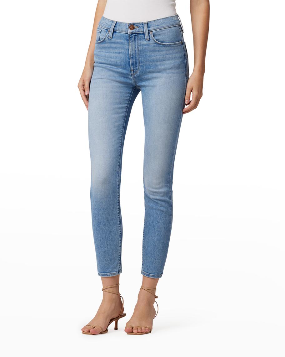 Jean Femme Hudson AVA Super Skinny Crop - Taille 28, Longueur 25,5, Délavé Cuir Noir, Neuf Sans étiquettes