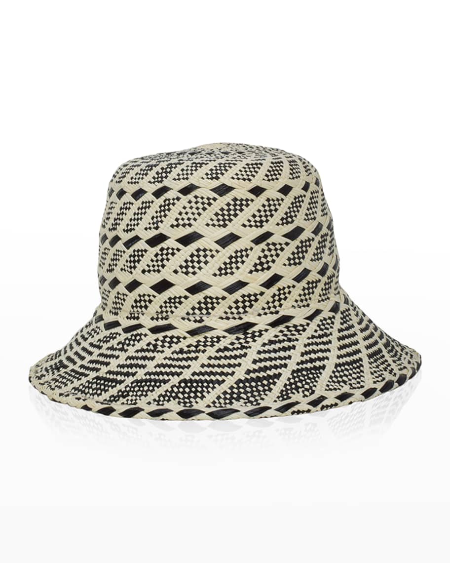 Gigi Burris Breanna Bicolor Straw Bucket Hat | Neiman Marcus