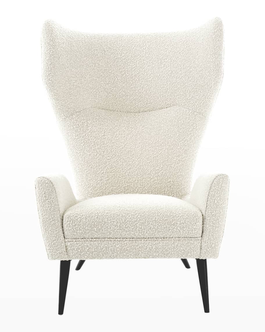 Jonathan Adler Milano Wing Chair, Olympus Oatmeal Neiman Marcus