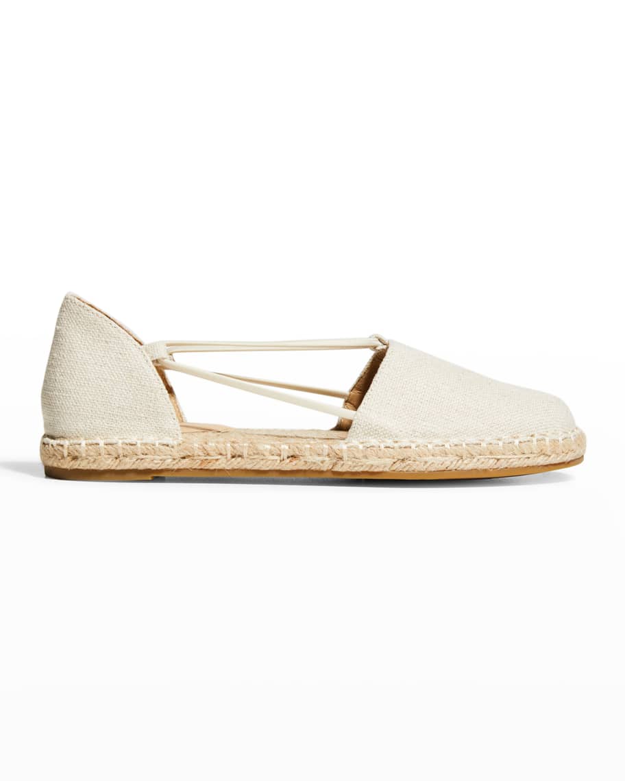 Eileen Fisher Lee Linen Flat Espadrilles | Neiman Marcus