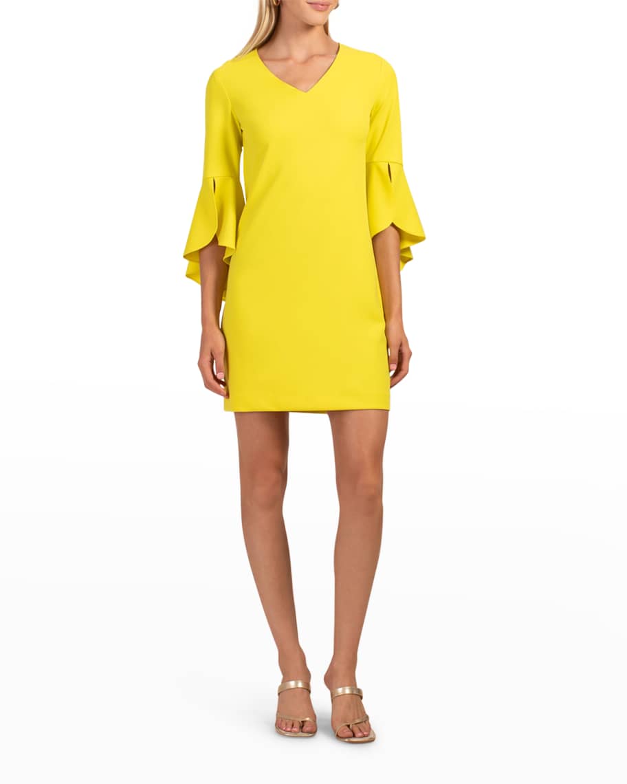 Trina Turk Moorten FlutterSleeve Shift Dress Neiman Marcus
