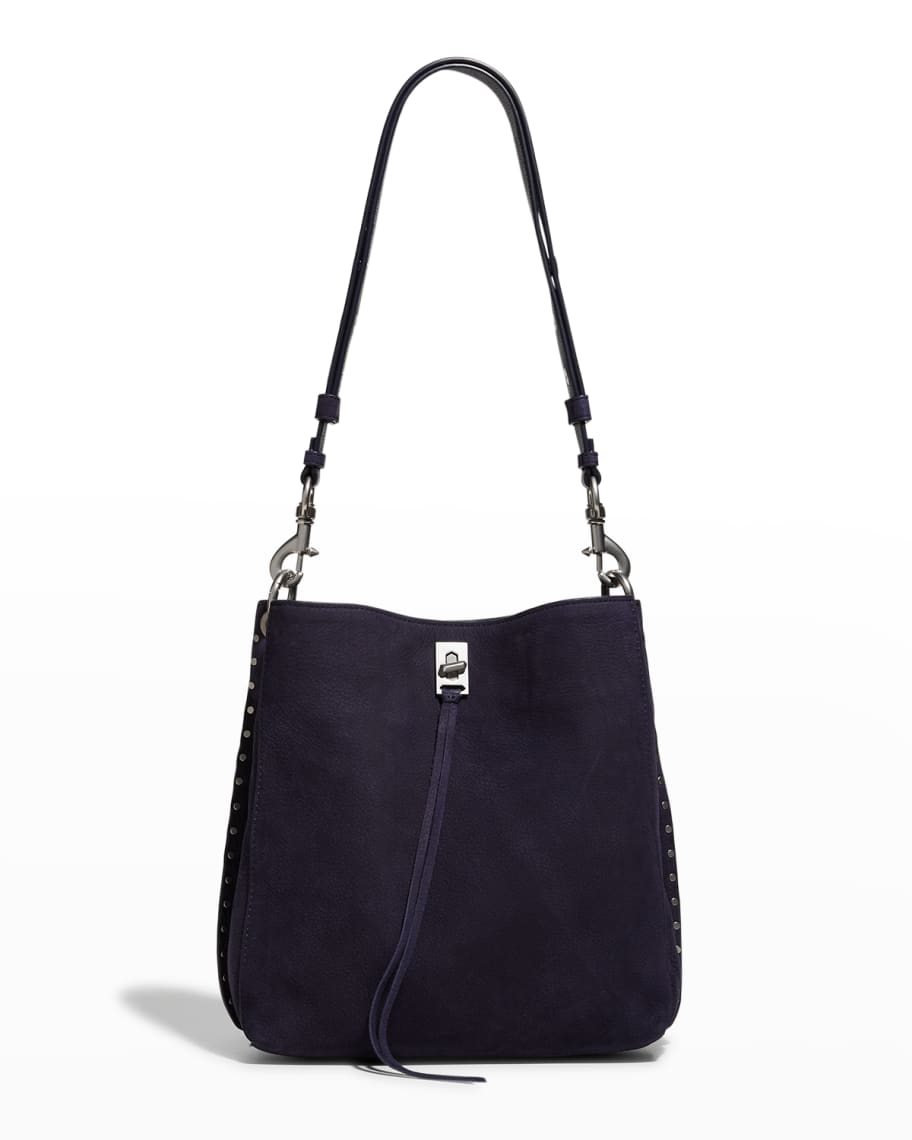 Rebecca Minkoff Darren Studded Suede Hobo Shoulder Bag Neiman Marcus