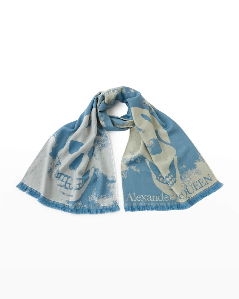 Alexander McQueen Skull Cloud Wool Stole | Neiman Marcus