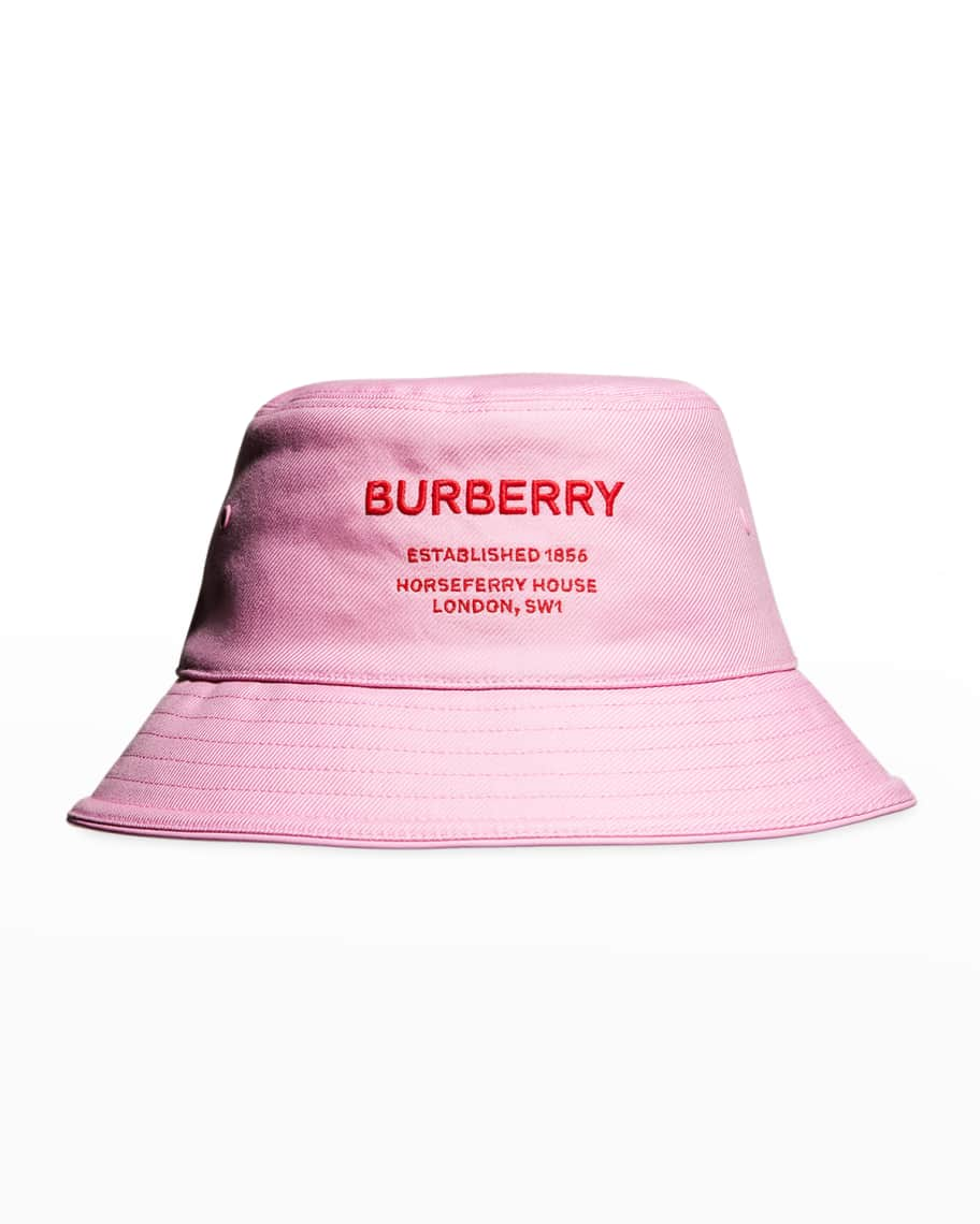 Horseferry Cotton Bucket Hat in White - Burberry