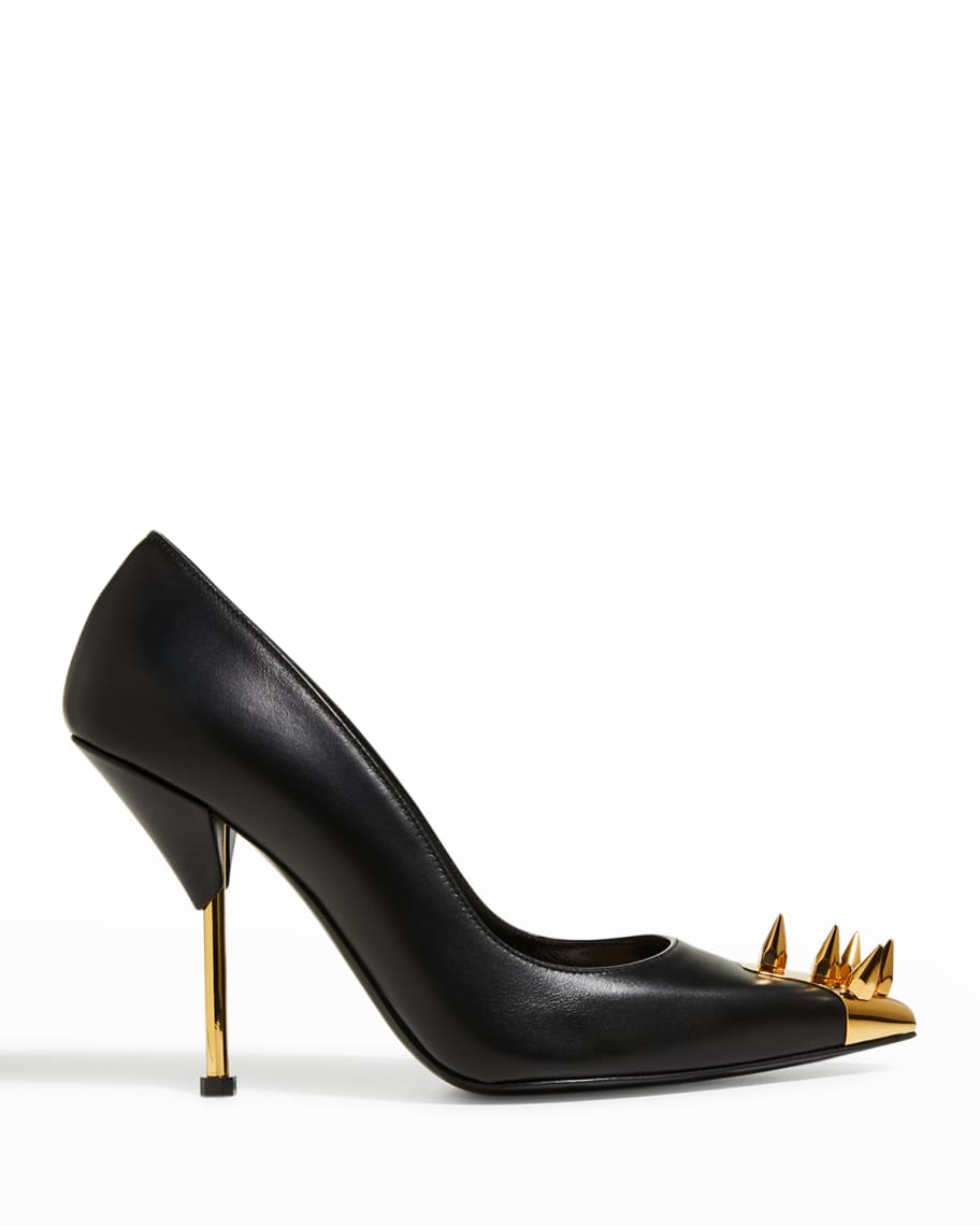 Punk Spike Leather Pumps