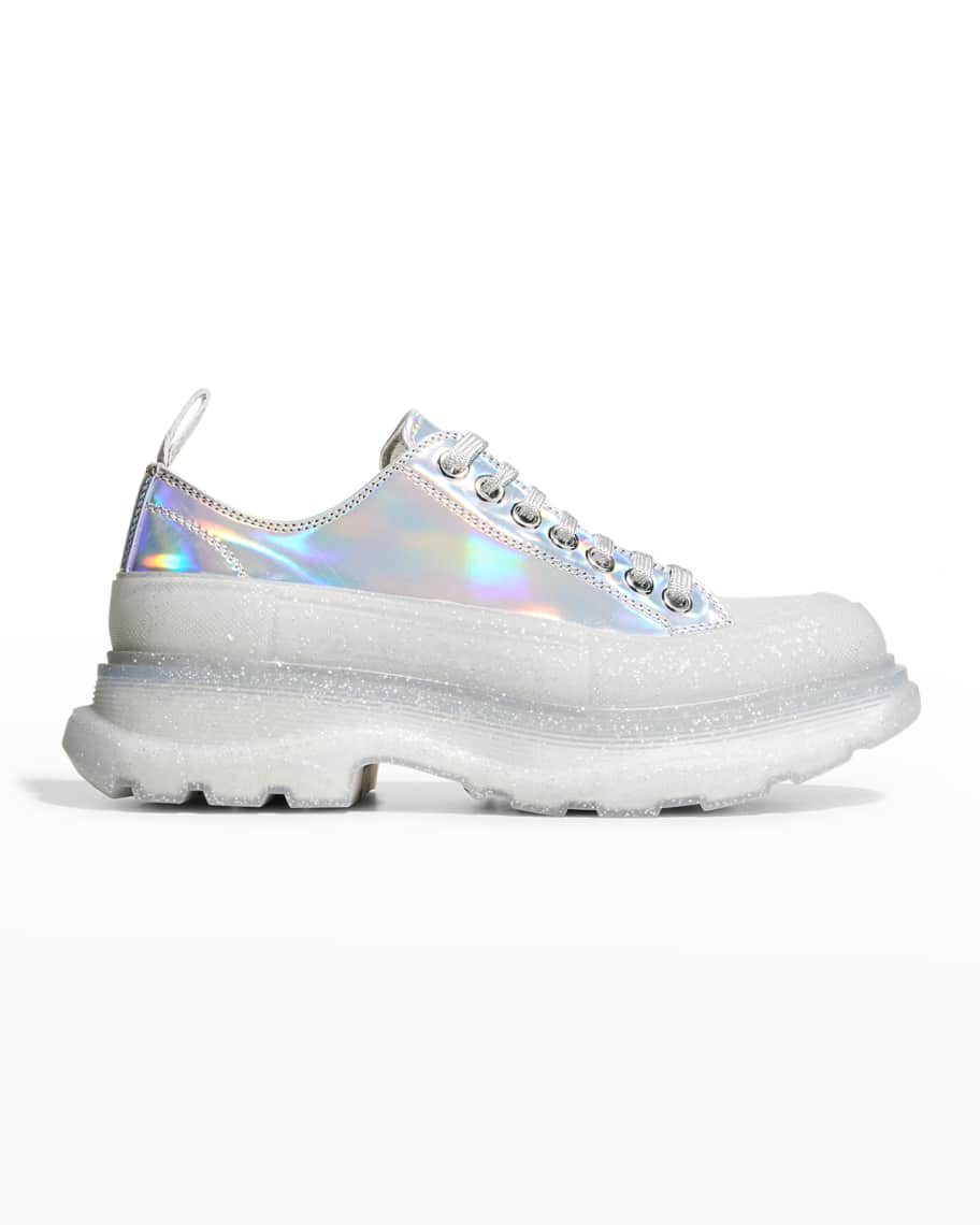 McQueen Tread Slick Iridescent Sparkle Low Sneaker Boots