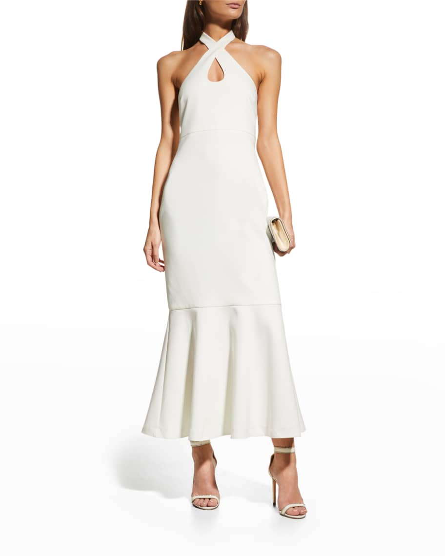 Dress the population tessa halter midi dress online
