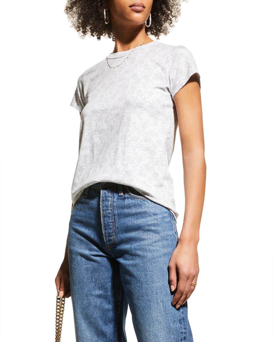 Rag & Bone Julie Short-Sleeves Floral Tee | Neiman Marcus