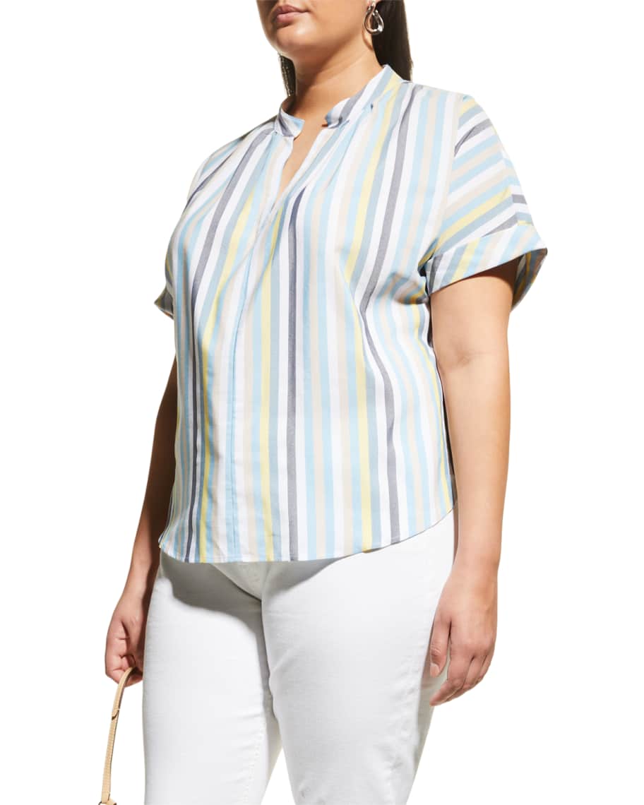 Finley Plus Size Jay Striped Short-Sleeve Top