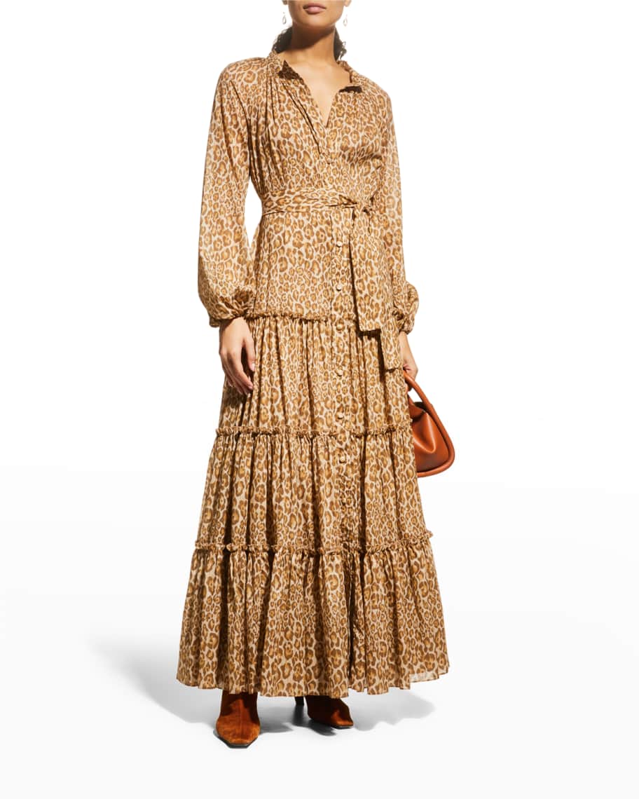 ALESSIA ZAMATTIO Favignana Silk Maxi Dress Neiman Marcus