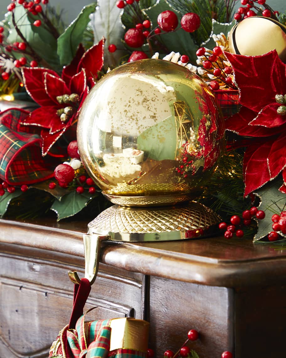 Neiman Marcus Gold Glass Stocking Holder Neiman Marcus