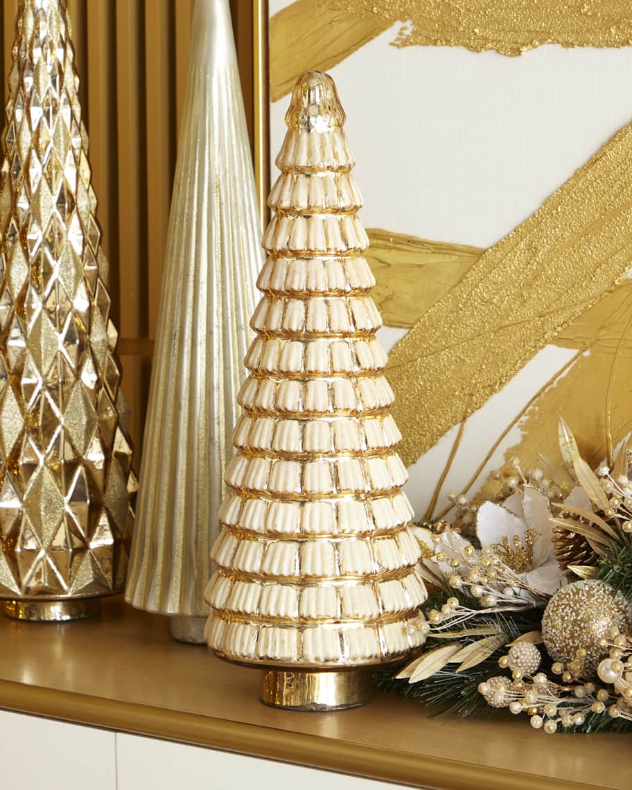 Stalwart Homestyles 22" Decorative Gold Glass Tree Neiman Marcus