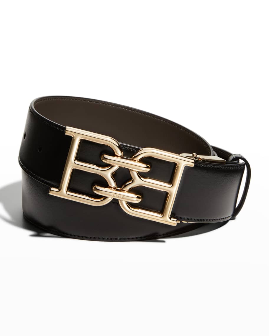 Bally Men's B-Chain Leather Belt | Neiman Marcus