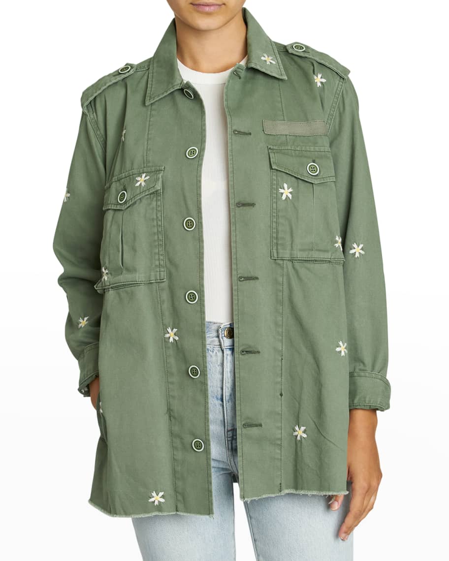 Embroidered utility jacket sale