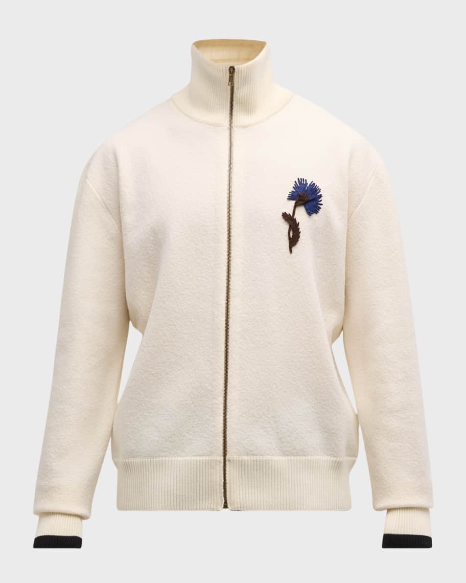 Image 2 of 6: Men's Knit Applique Track Jacket