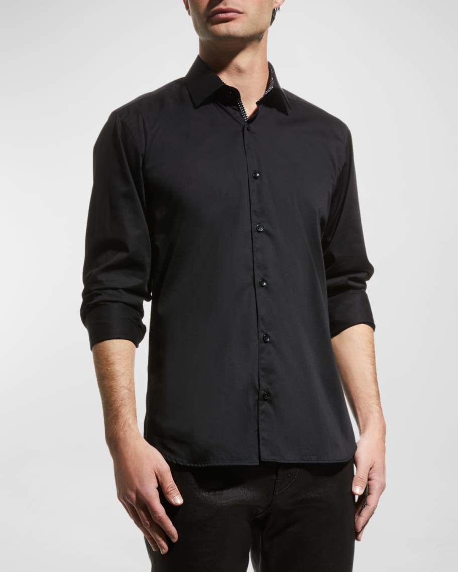 Jared Lang Men s Solid Sport Shirt Neiman Marcus